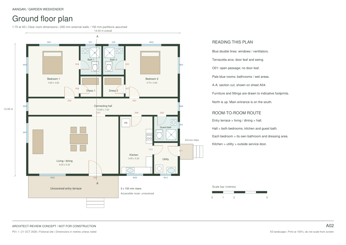 The Garden Weekender: illustrative plan overview